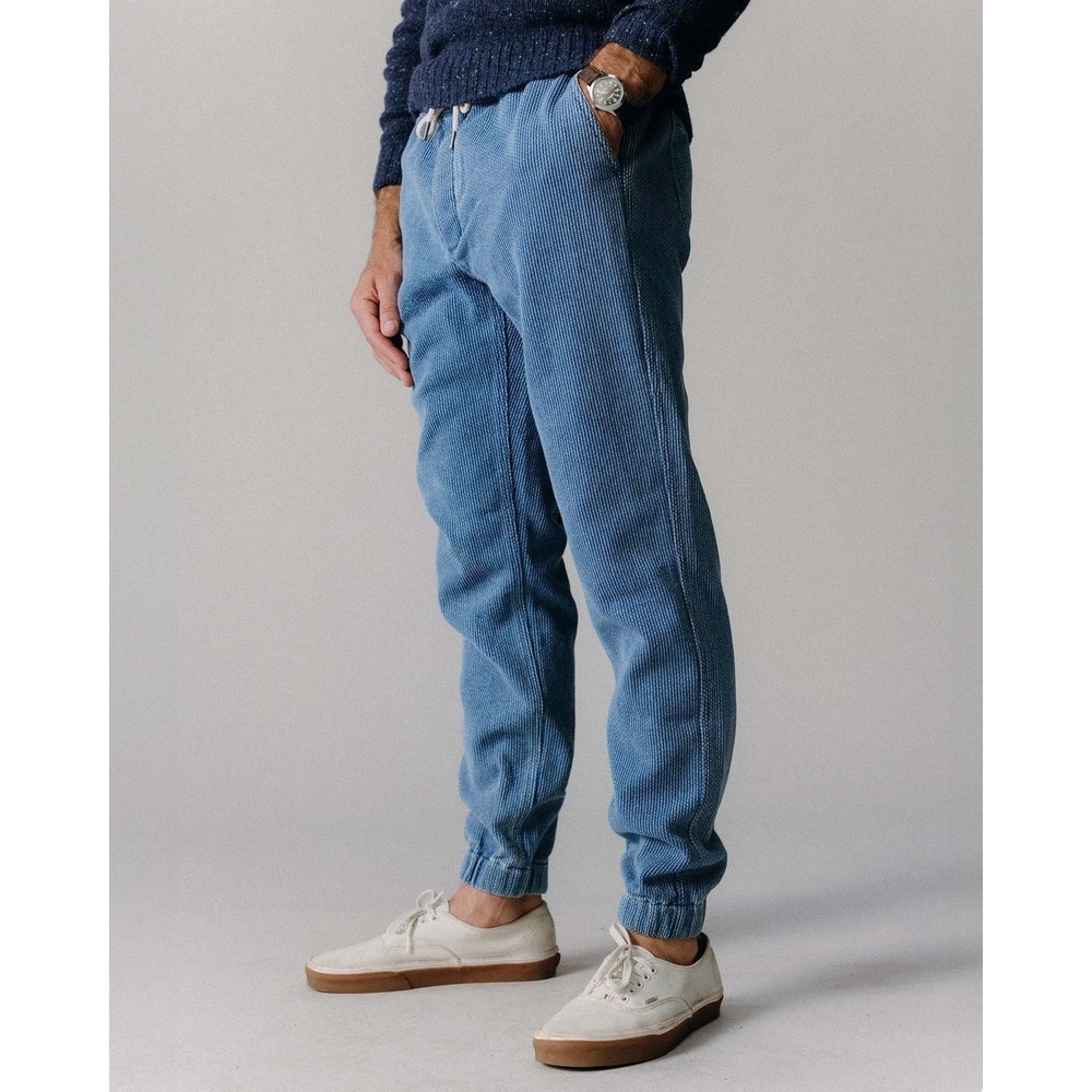 Taylor Stitch The Après Pant in Washed Indigo Sashiko Blue Size Large